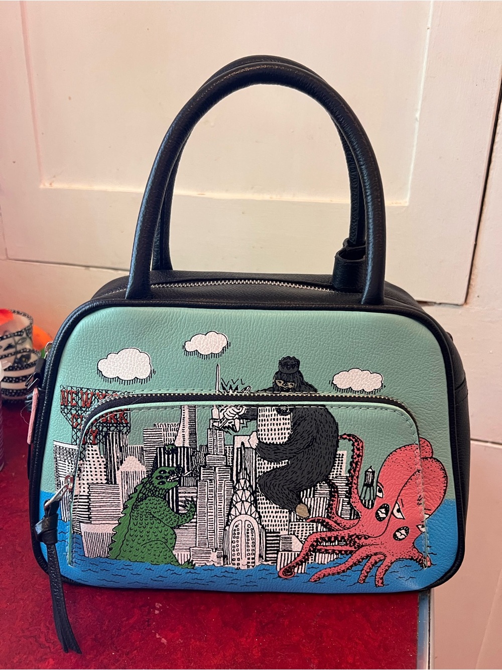 Min and Mon Leather Satchel Bag - New York